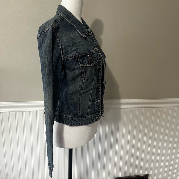 Y2K Gap Cropped Denim Jean Jacket Spring 2000 - Picture 3 of 5